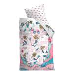 Parure de lit Meaids Coton - Rose / Blanc