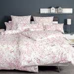 Beddengoed Milazzo IV katoen - wit/roze - 155x220cm + kussen 80x80cm