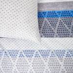Parure de lit Oilily Lush Meadow Coton - Blanc / Bleu - 135 x 200 cm + oreiller 80 x 80 cm