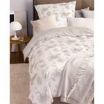 Parure de lit Orelia Coton - Blanc / Gris - 155 x 220 cm + oreiller 80 x 80 cm