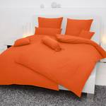 Parure de lit Piano Uni Orange - 200 x 220 cm + oreiller 80 x 80 cm