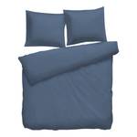 Parure de lit réversible Puntini Coton - Bleu jean - 240 x 200/220 cm + 2 oreillers 70 x 60 cm