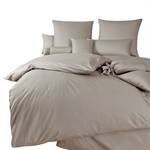 Biancheria da letto Rubin Tinta unita - Grigio talpa - 135 x 200 cm + cuscino 80 x 80 cm