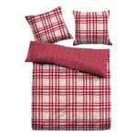 Parure de lit Skalluvaara Flanelle - Rouge / Beige