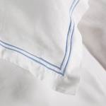 Parure de lit Smood frame Blanc / Bleu - 200 x 200 cm + 2 oreillers 80 x 80 cm