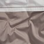 Parure de lit Sogno Coton - Taupe / Blanc - 155 x 220 cm + oreiller 80 x 80 cm