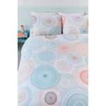 Parure de lit Tam Coton - Rose / Turquoise - 135 x 200 cm + oreiller 80 x 80 cm