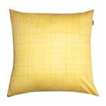 Parure de lit Web Coton - Jaune / Gris clair - 135 x 200 cm + oreiller 80 x 80 cm