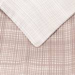 Parure de lit Web Coton - Crème / Marron clair - 135 x 200 cm + oreiller 80 x 80 cm