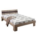 Bed Betty Truffeleikenhouten look/lavakleurig - Bonell-binnenveringmatras