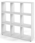 Raumteiler Nove Weiß 9 Fächer Weiß - Holzwerkstoff - 107 x 107 x 29 cm