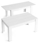 Table extensible 140cm à 200cm Blanc Mat Blanc