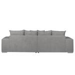 Bigsofa Aaron II Webstoff Lichtgrau - Mit Hocker