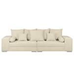 Bigsofa Aaron II Webstoff Creme - Mit Hocker