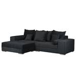 Bigsofa Aaron III Cord Anthrazit - Mit Hocker