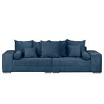 Bigsofa Aaron III Cord Meerblau - Mit Hocker