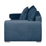 Bigsofa Aaron III Cord Meerblau - Mit Hocker