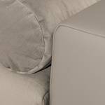 Bigsofa Aaron Kunstleder/Samt Taupe Kunstleder/Samtstoff Taupe - Mit Hocker