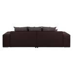 Bigsofa Aaron Kunstleder/Strukturstoff Braun - Ohne Hocker