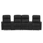 Rangée de fauteuils Home Cinéma Artana Imitation cuir - Noir