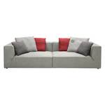 Bigsofa Big Cube Antiklederoptik Grau 270 x 66 cm - 6 Kissen