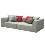 Bigsofa Big Cube Antiklederoptik Grau 300 x 66 cm - 6 Kissen