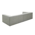 Grand canapé Big Cube Imitation cuir aspect vieilli Gris - 240 x 66 cm - Sans coussin