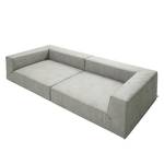 Grand canapé Big Cube Imitation cuir aspect vieilli Gris - 270 x 66 cm - Sans coussin