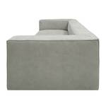 Grand canapé Big Cube Imitation cuir aspect vieilli Gris - 300 x 66 cm - Sans coussin