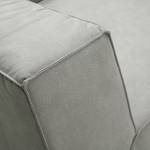 Grand canapé Big Cube Imitation cuir aspect vieilli Gris - 300 x 66 cm - Sans coussin