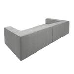 Bigsofa Big Cube Flachgewebe Hellgrau 240 x 66 cm - 6 Kissen