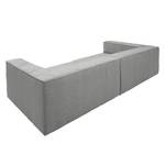 Bigsofa Big Cube Flachgewebe Hellgrau 270 x 66 cm - 6 Kissen