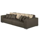 Bigsofa Caspe Webstoff Braun / Beige