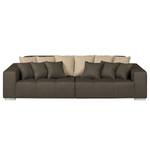 Bigsofa Caspe Webstoff Braun / Beige