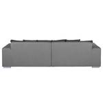 Bigsofa Caspe Webstoff Grau / Dunkelbraun