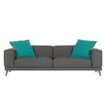 Bigsofa Dina Webstoff Anthrazit / Petrol