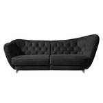 Bigsofa Ella Velours Velours - Schwarz - Armlehne davorstehend rechts