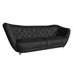 Bigsofa Ella Velours Schwarz - Armlehne davorstehend links