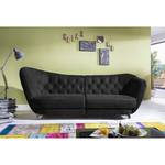 Bigsofa Ella Velours Schwarz - Armlehne davorstehend links