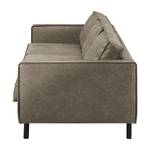 Bigsofa FORT DODGE Aspect cuir vieilli - Microfaser Yaka: Muskat