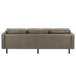 Bigsofa FORT DODGE Aspect cuir vieilli - Microfaser Yaka: Muskat