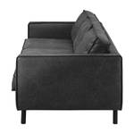 Bigsofa FORT DODGE Antiklederlook - Microfaser Yaka: Schwarz