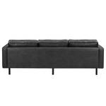 Bigsofa FORT DODGE Aspect cuir vieilli - Microfaser Yaka: Schwarz