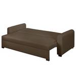 Bigsofa Frontino (mit Schlaffunktion) Strukturstoff - Espresso / Warmes Beige