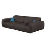 Bigsofa Giradot Webstoff Dunkelbraun / Blau