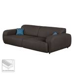 Bigsofa Giradot Webstoff Dunkelbraun / Blau