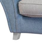 Bigsofa Hawley Webstoff Blau / Weiß