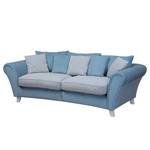 Bigsofa Hawley Webstoff Blau / Weiß