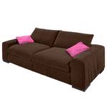 Bigsofa Hixon II Webstoff Braun / Pink