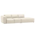 Bigsofa Hudson Echtleder Echtleder Neka: Creme - Armlehne davorstehend links